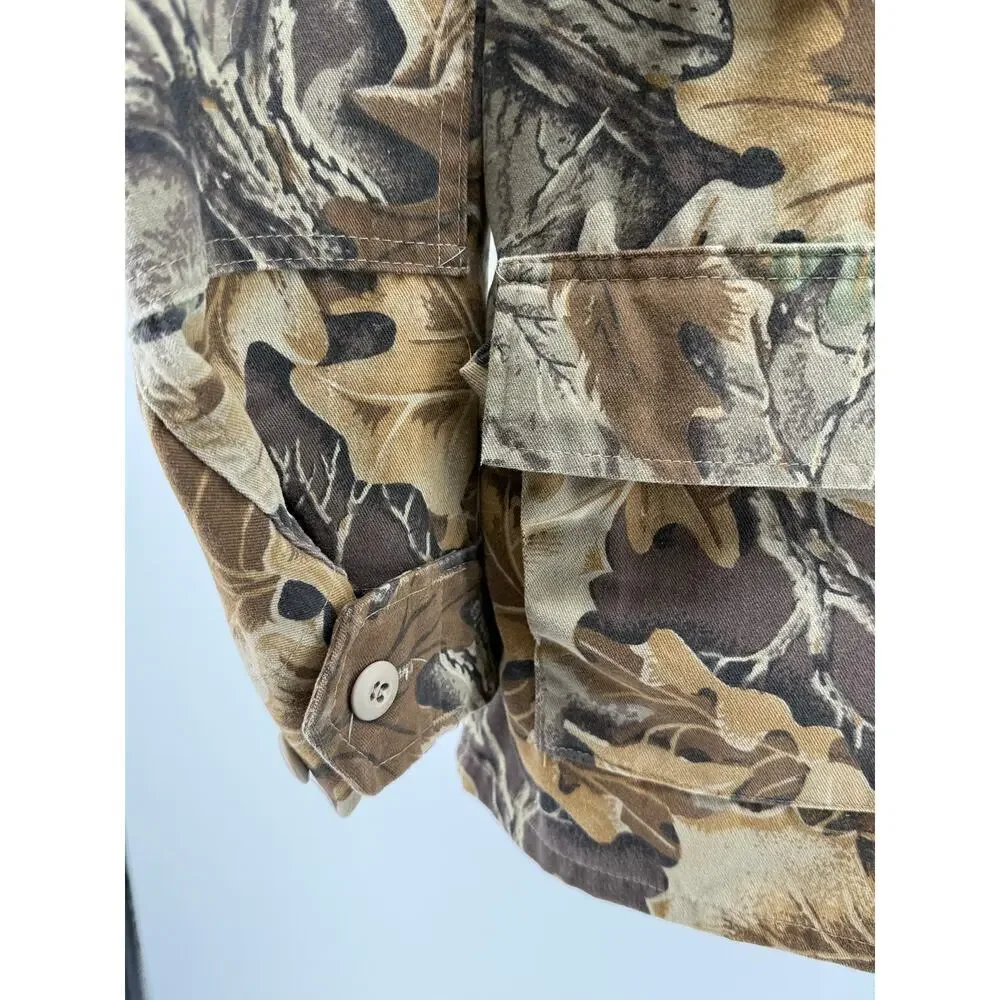 Vintage Military Realtree Camo Hunting Field Jacket Utility MadeUSA Small